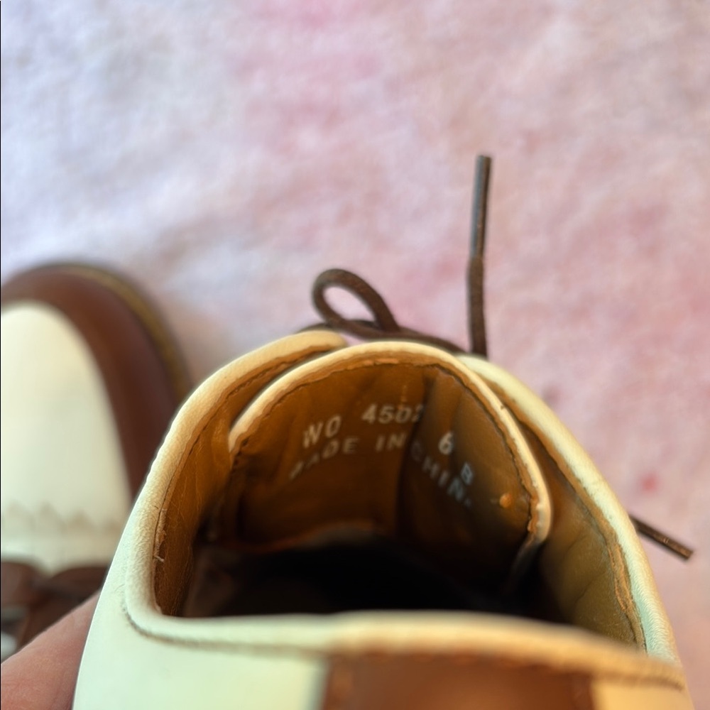 Polo by Ralph Lauren Brown and White Ladies Golf Shoes 6B - Picture 4 of 5